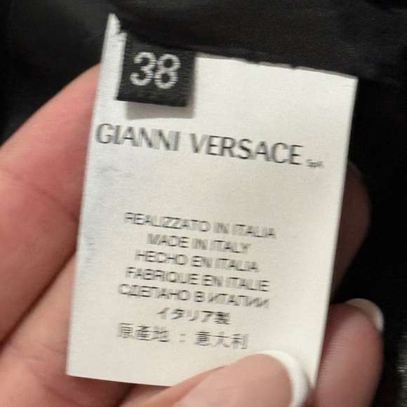 Versace 100% Soft Leather High Waste Pencil Skirt - Picture 3 of 3